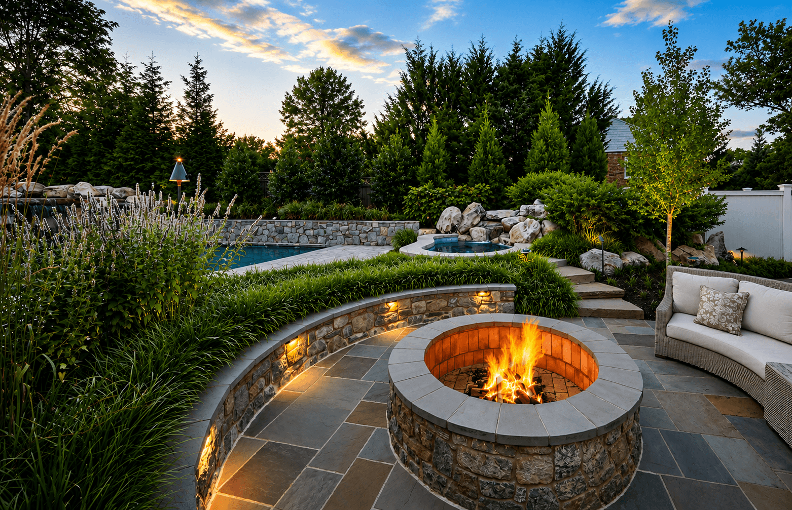 Professionally designed outdoor living space